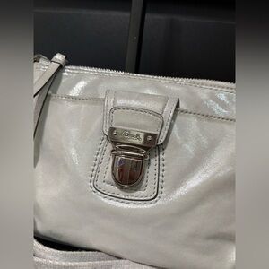Coach Y2K Vintage Legacy Metallic Silver Small Pocket Swingpack Bag